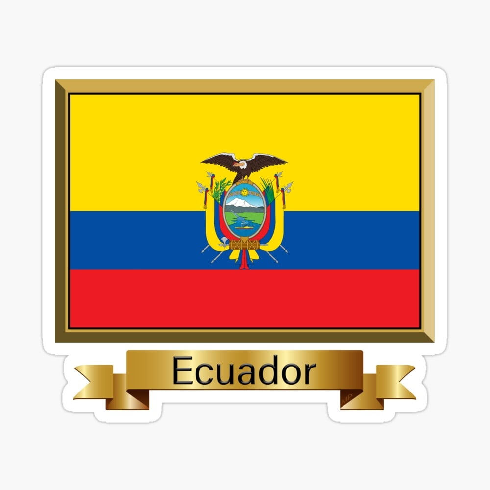 Ecuador Flag Gifts Stickers Products Named Photographic Print For Sale By Mpodger Redbubble
