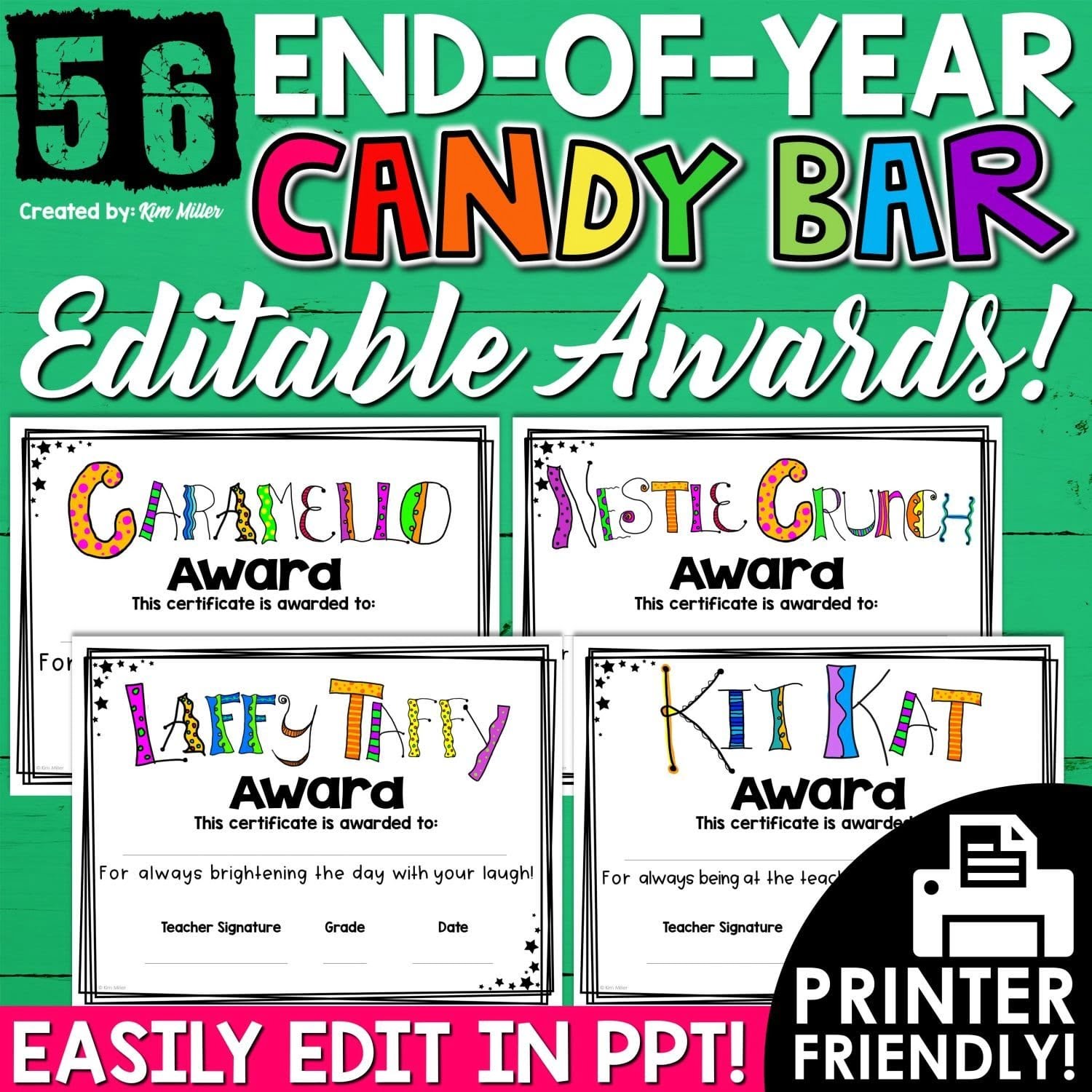 Editable End of Year Awards For Every Student A Love Of Teaching Kim Miller