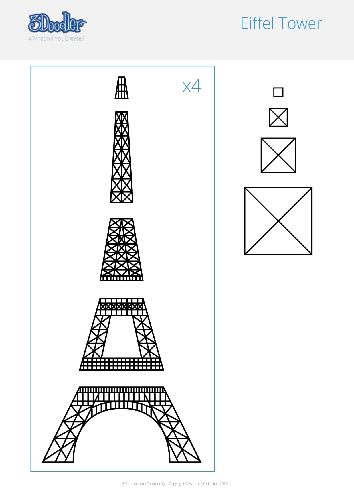 Eiffel Tower Template Printable