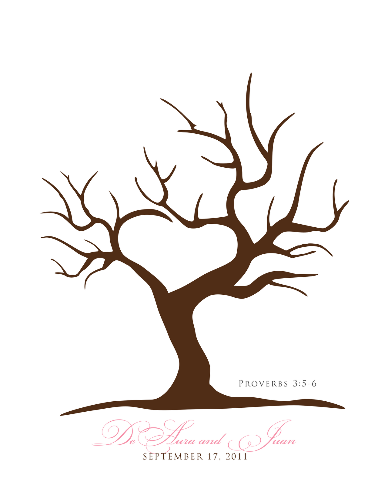 Printable Fingerprint Tree Template