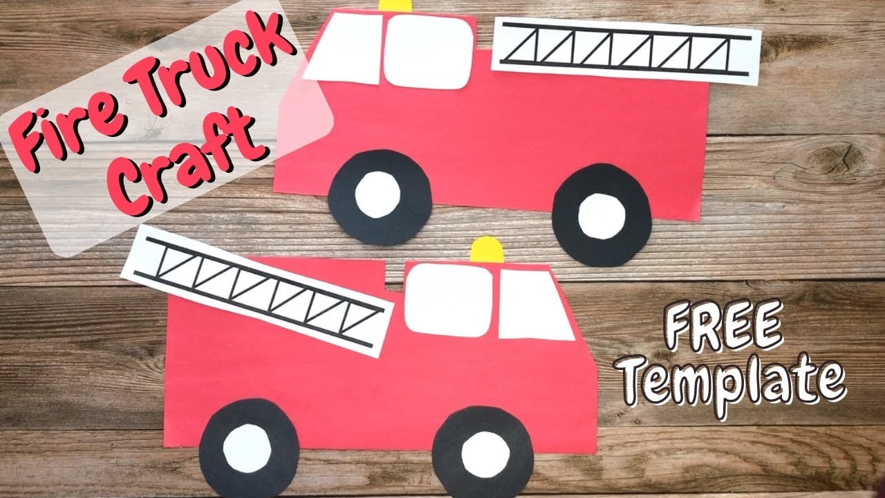 Fire Truck Craft Free Template Crafting Jeannie
