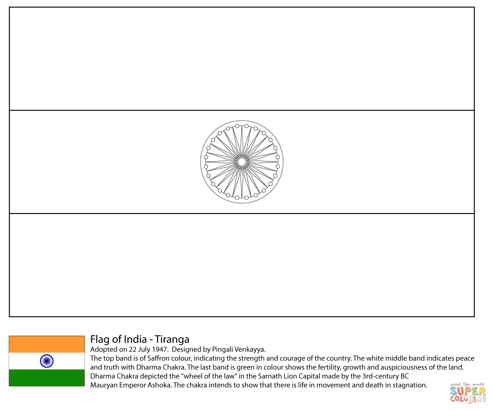 India Flag Printable