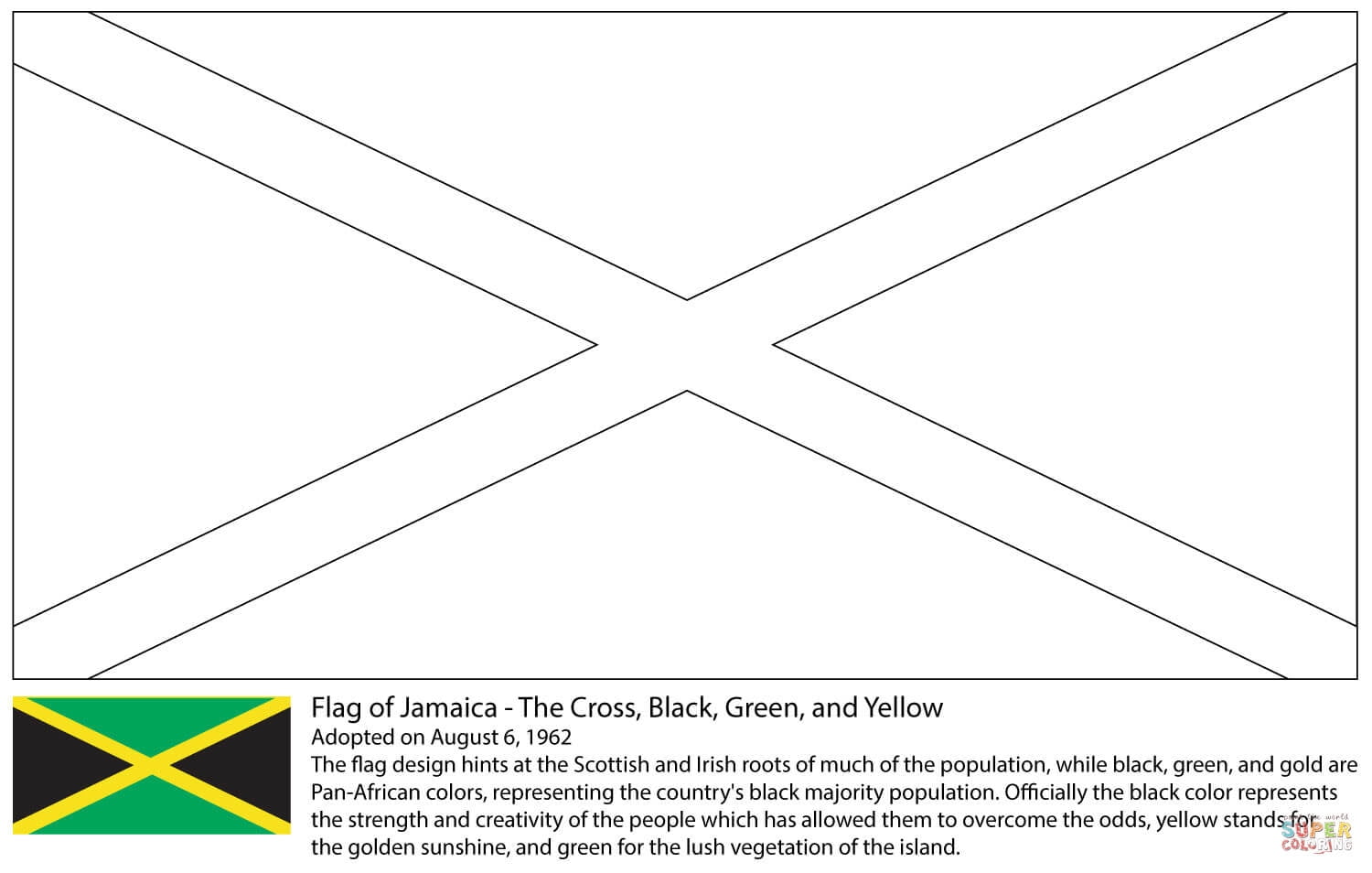 Flag Of Jamaica Printable