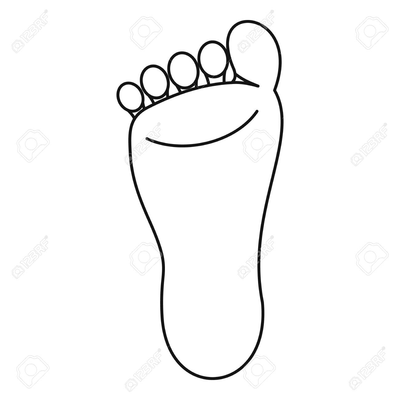 Foot Icon Outline Illustration Of Foot Vector Icon For Web Royalty Free SVG Cliparts Vectors And Stock Illustration Image 68072688 