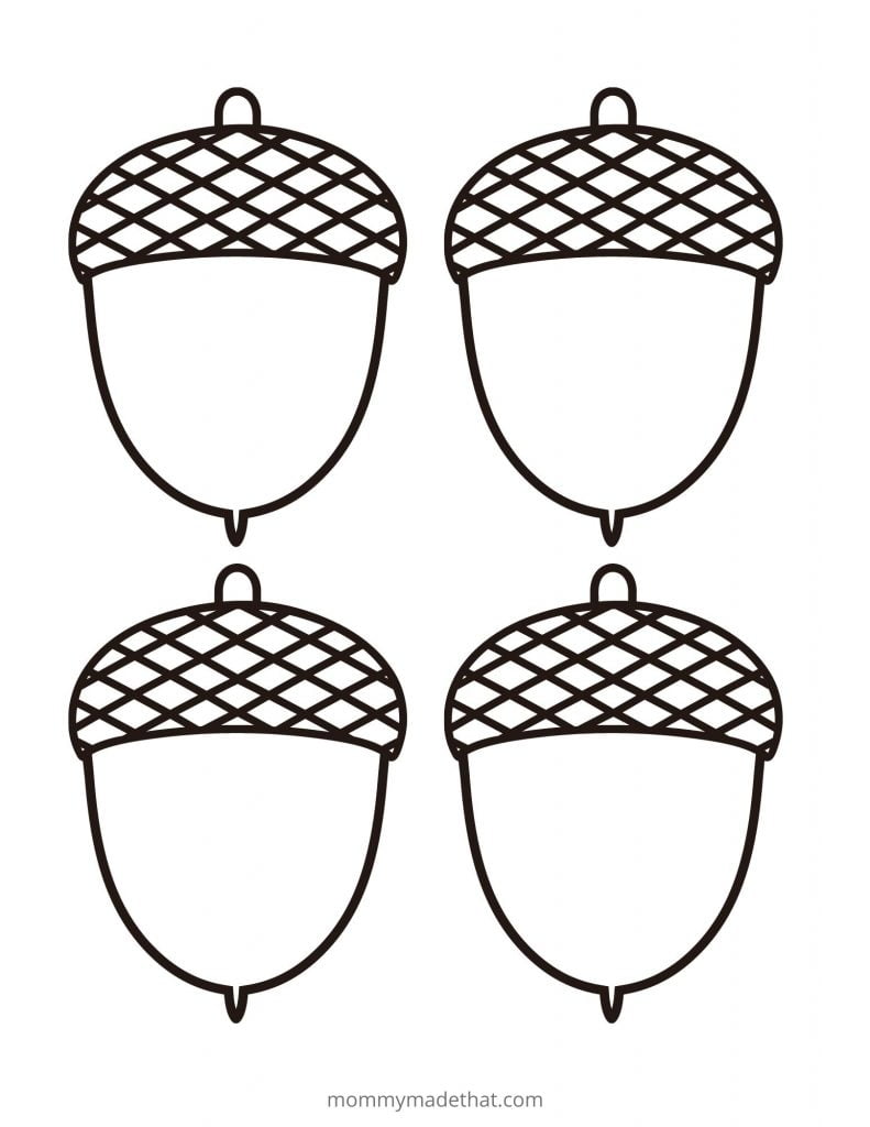 Free Acorn Template Printables