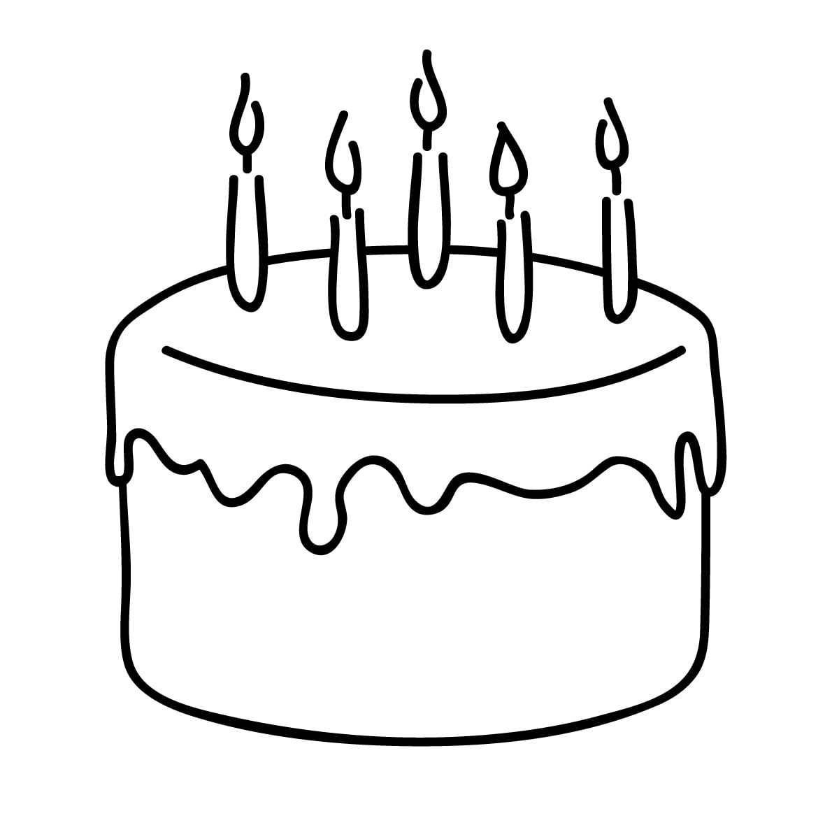 Birthday Cake Template Printable