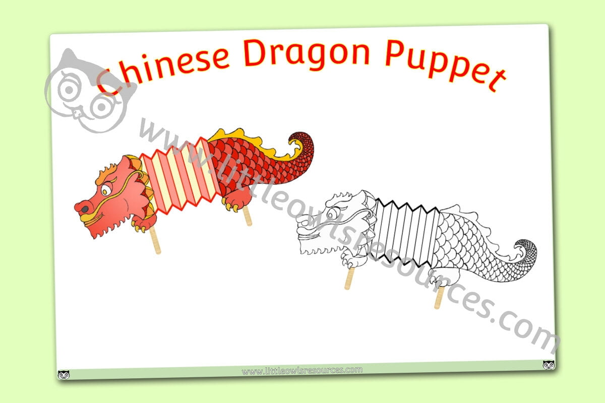 Printable Dragon Craft Template