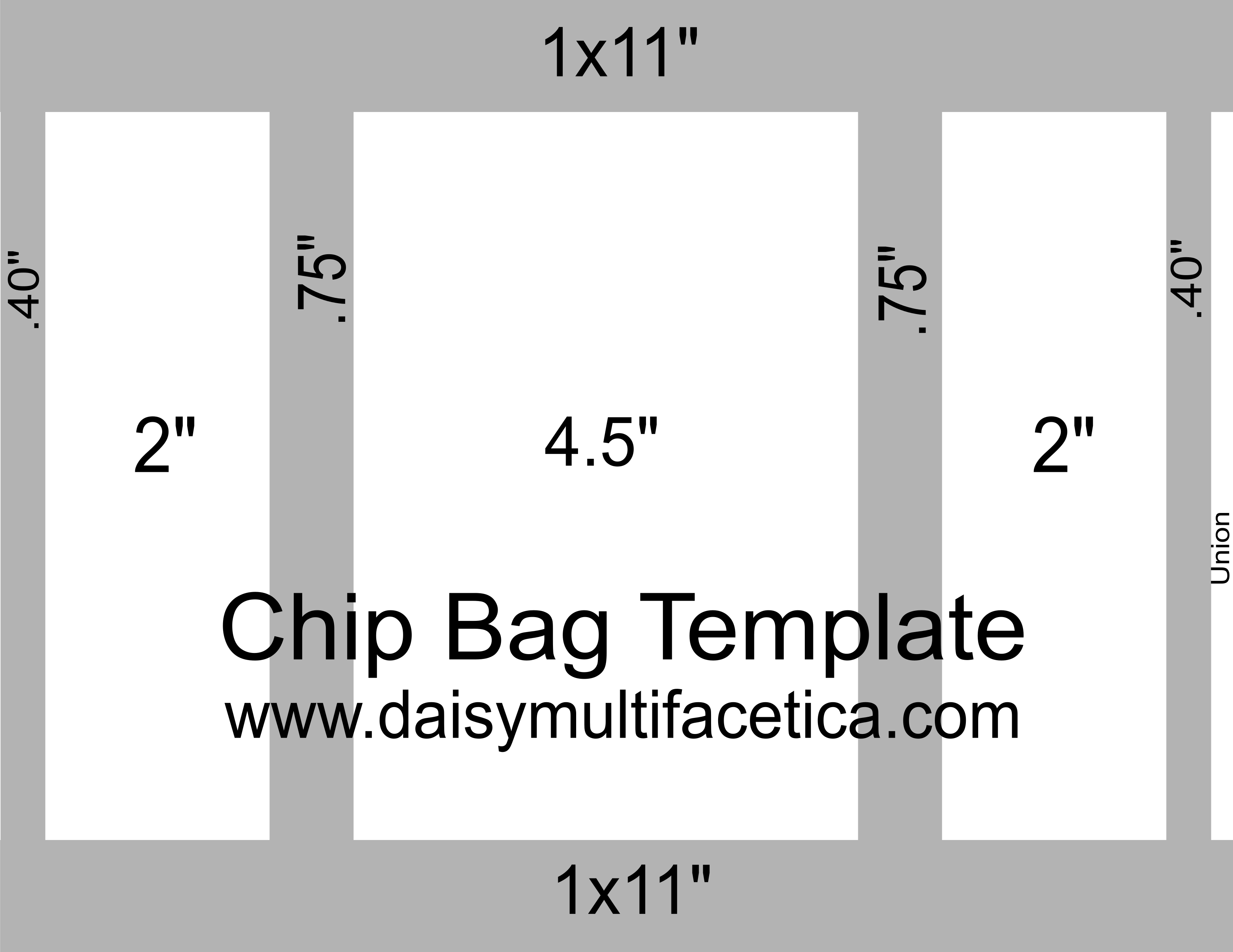 FREE Chip Bag Templates All Occasion Chip Bags Daisy Multifac tica