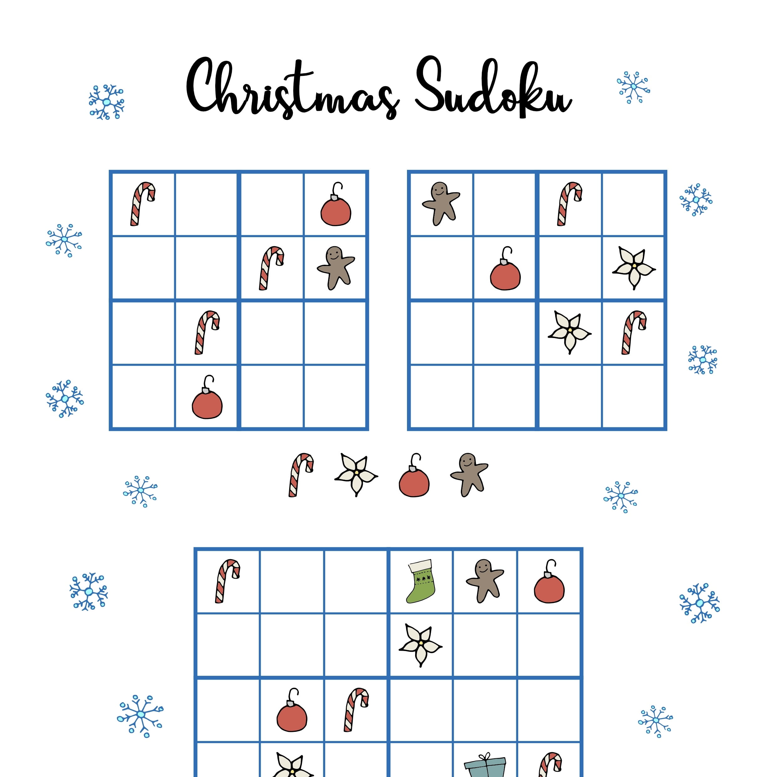 Free Christmas Printables Sudoku Mama Geek