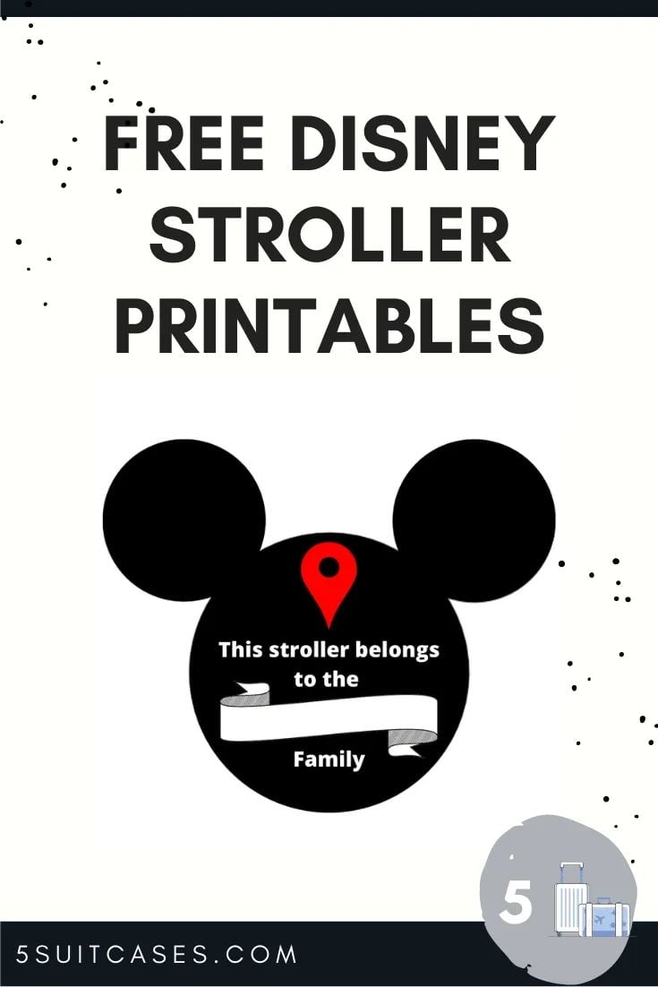 Free Printable Disney Stroller Tag Template