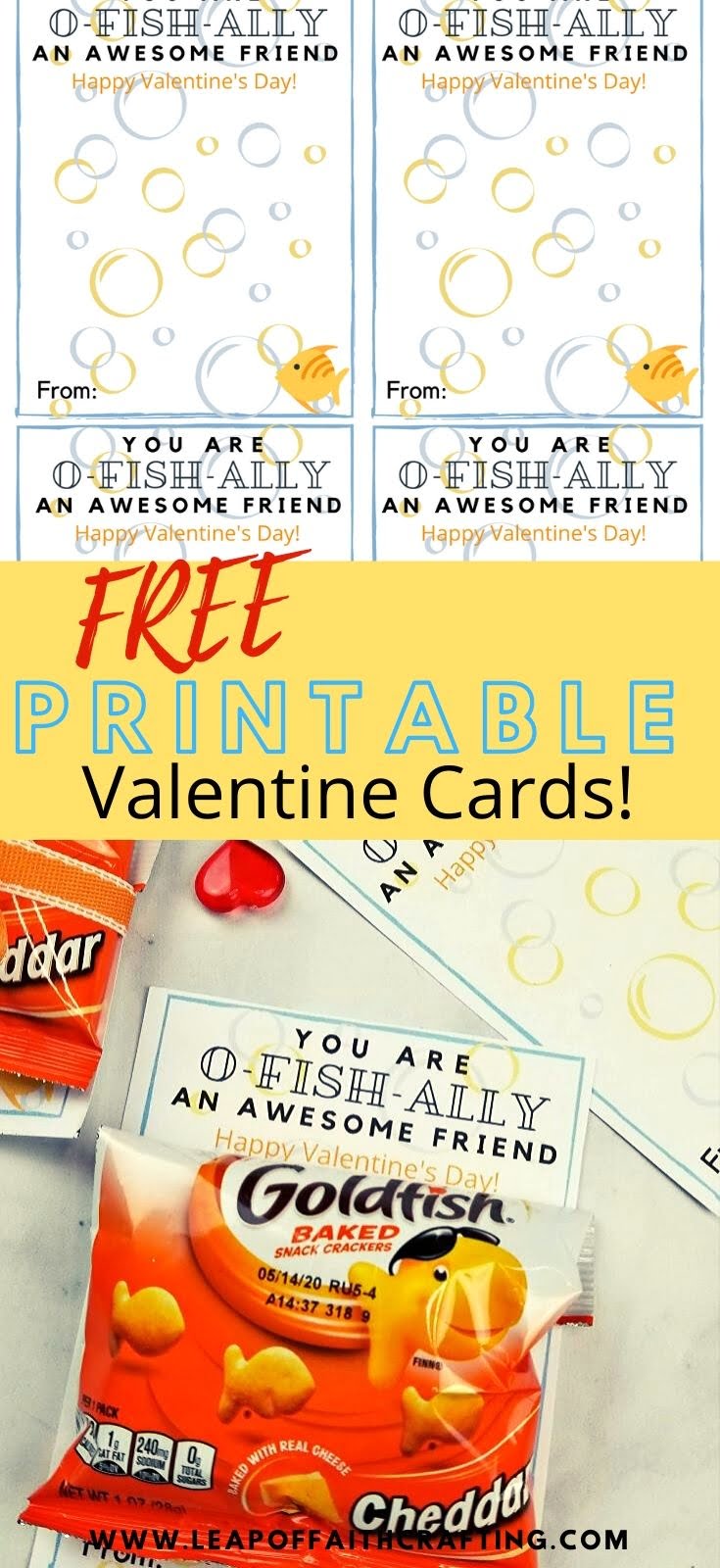 FREE Goldfish Valentine Printables For Classmates Leap Of Faith Crafting