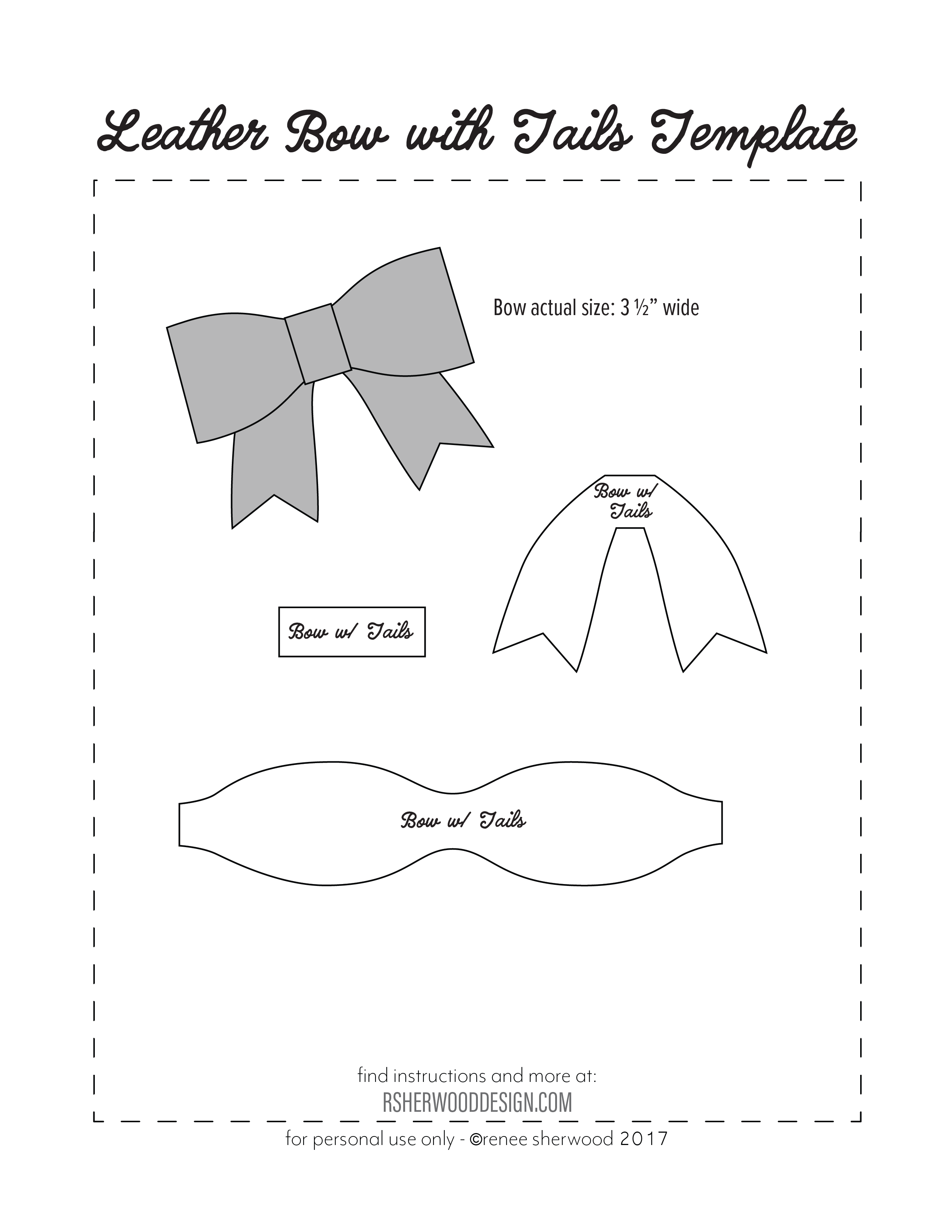 Hair Bow Template Printable