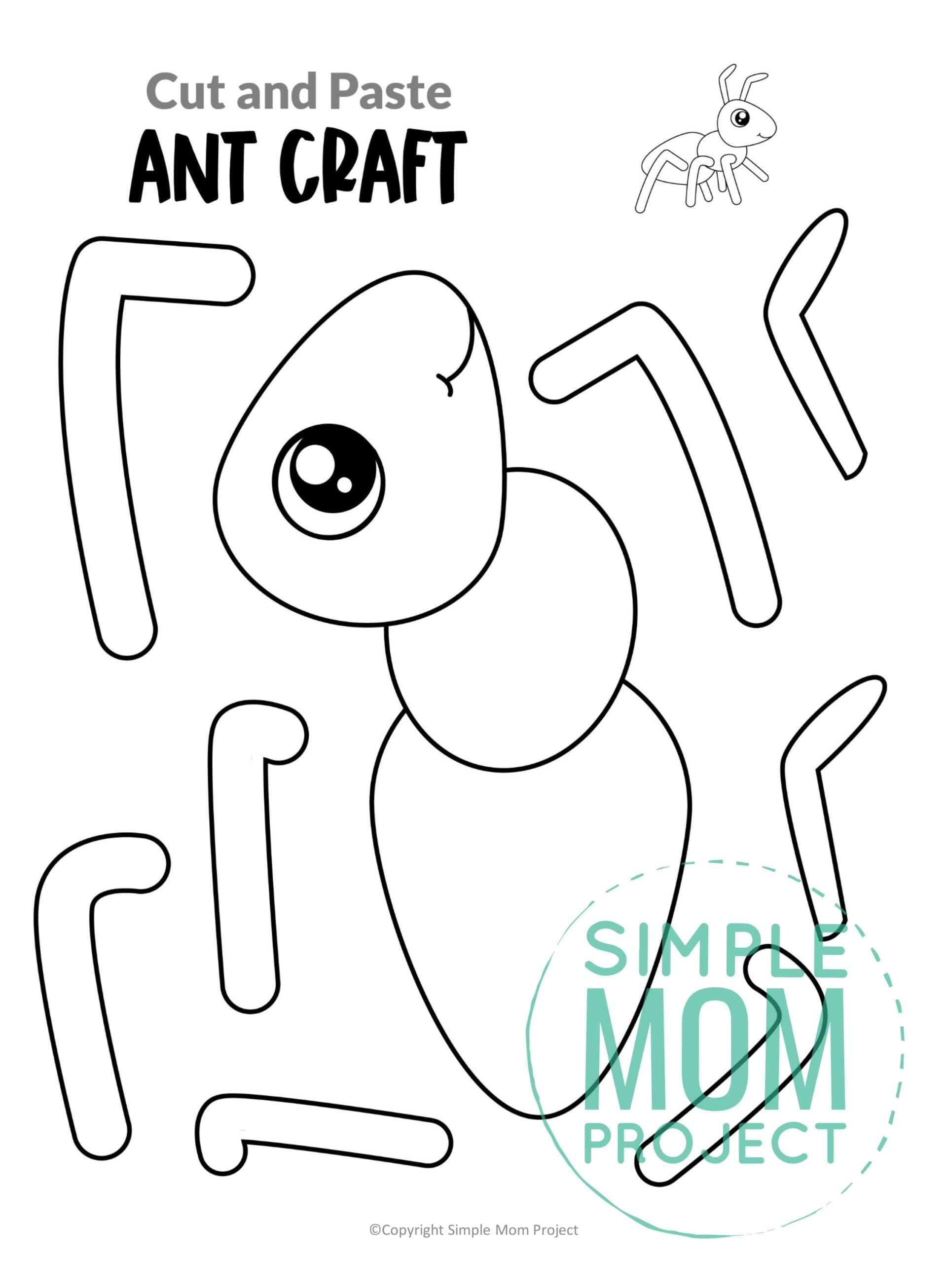 Free Printable Ant Craft Template Simple Mom Project