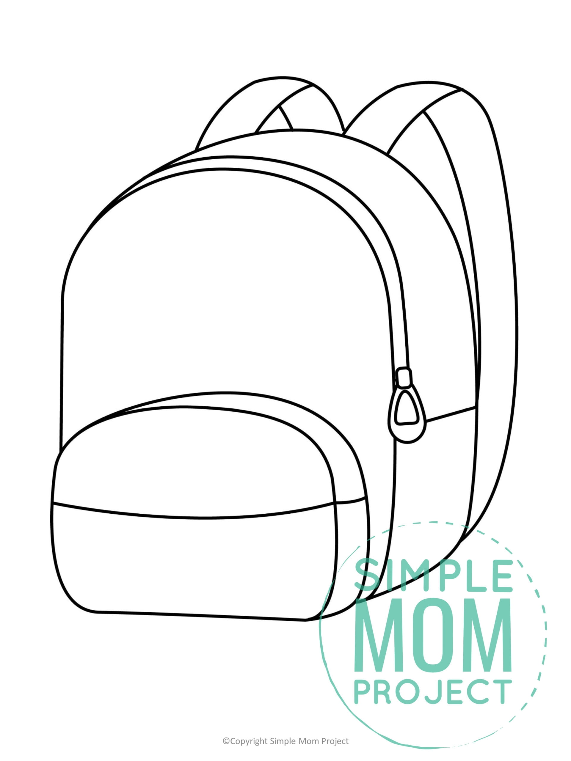 Free Printable Backpack Template Simple Mom Project