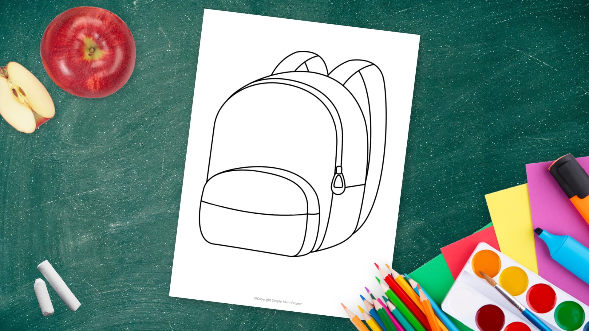 Free Printable Backpack Template Simple Mom Project