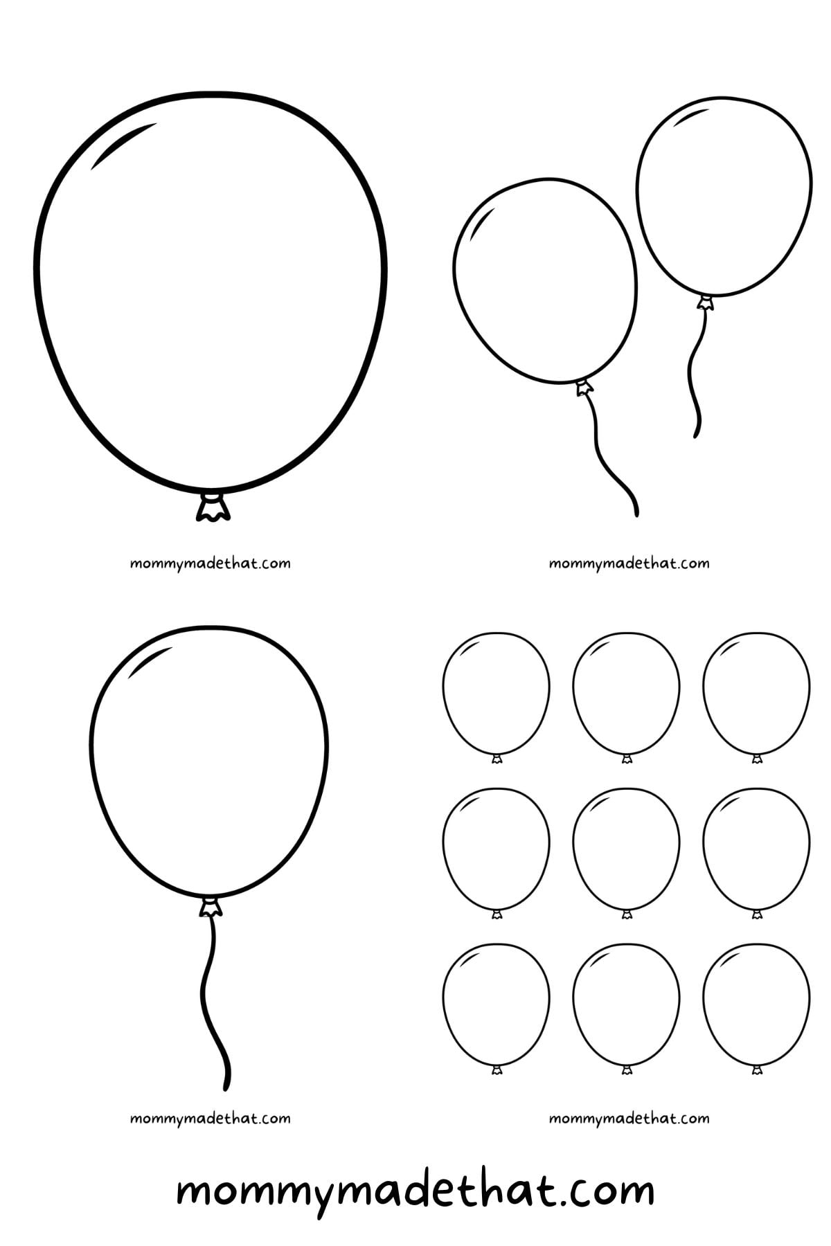 Free Printable Balloon Template