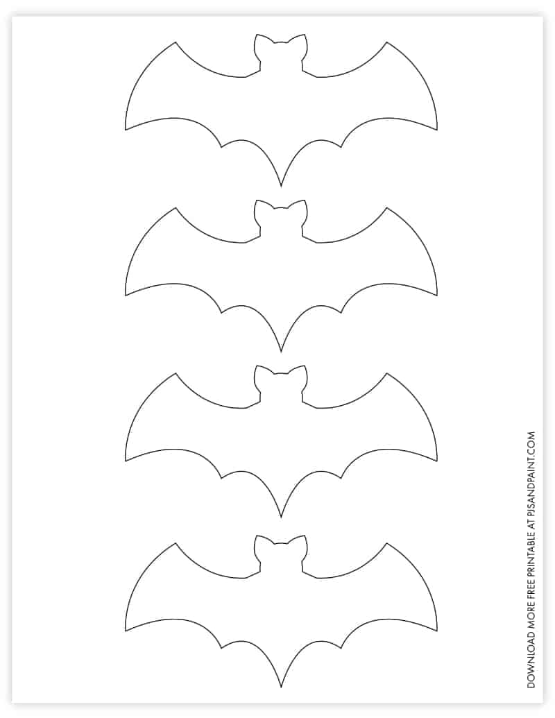 Free Printable Bat Template DIY Halloween Decorations Pjs And Paint