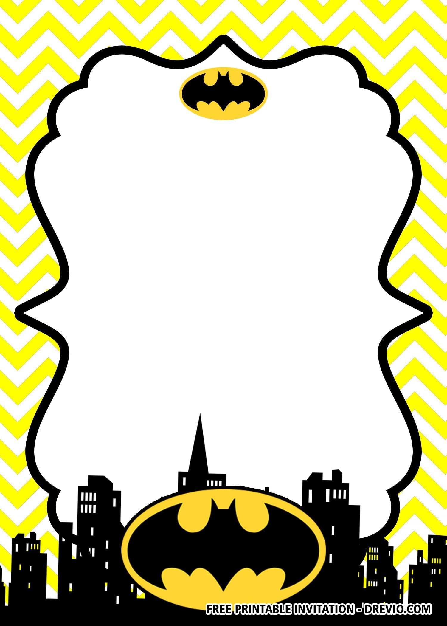 FREE Printable Batman Birthday Invitation Templates Batman Invitations Batman Birthday Superhero Invitations