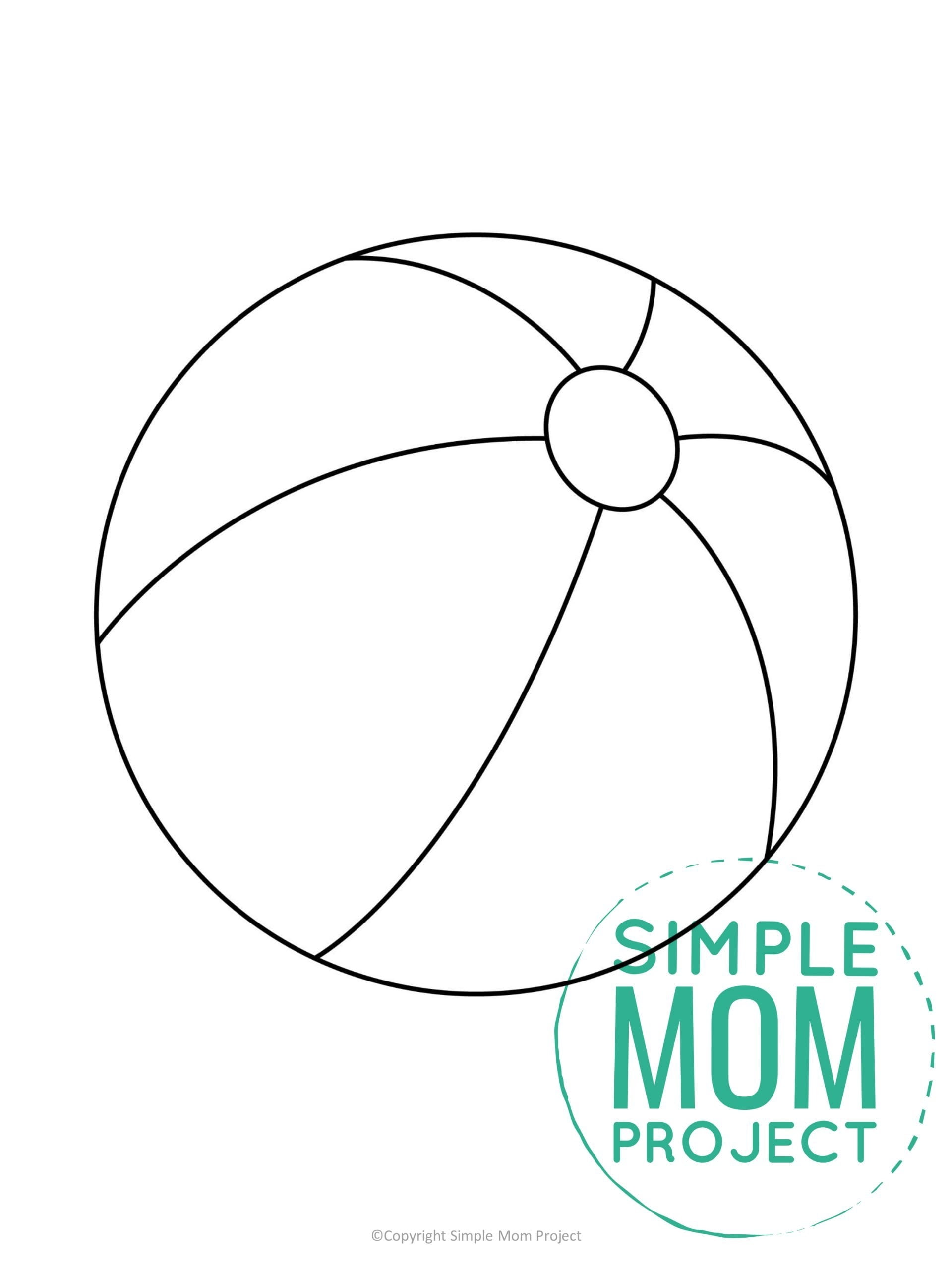 Free Printable Beach Ball Template Simple Mom Project