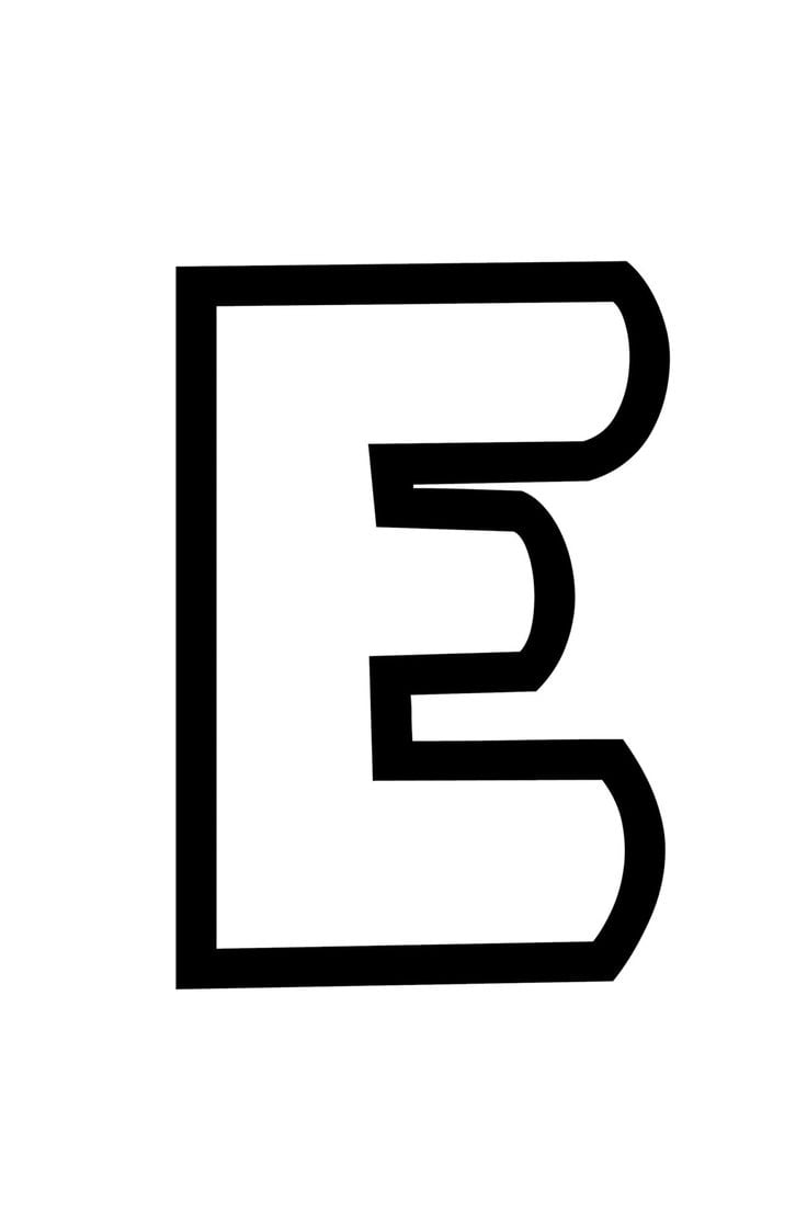 Letter E Template Printable