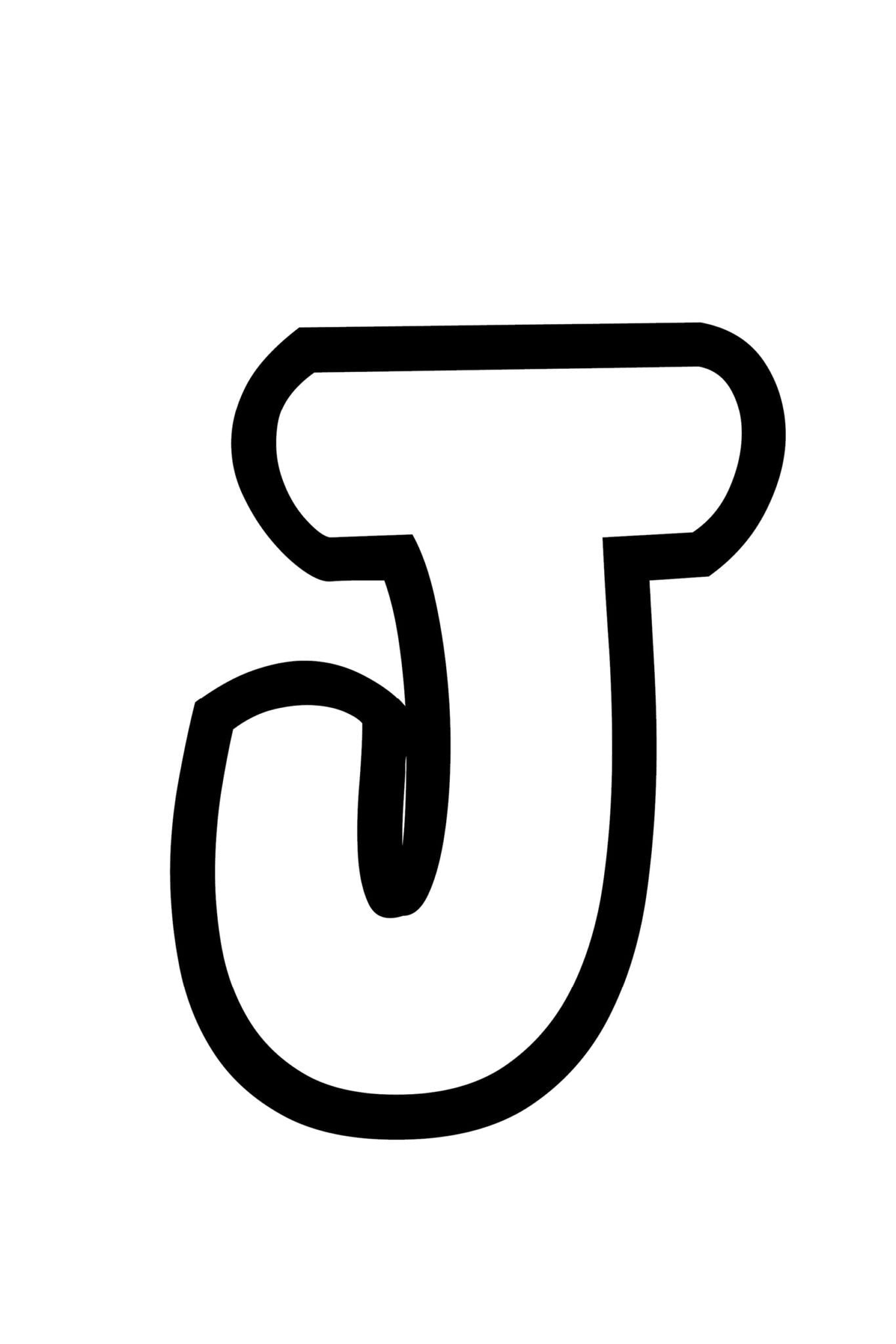 Letter J Template Printable