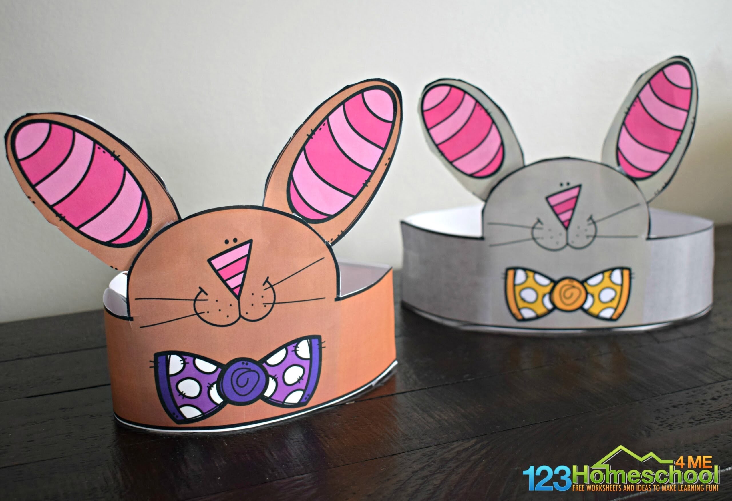  FREE Printable Bunny Ears Easter Hat Template