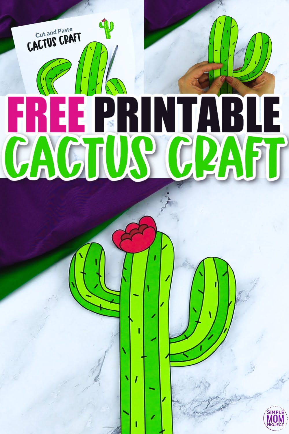 Free Printable Cactus Craft Template Simple Mom Project