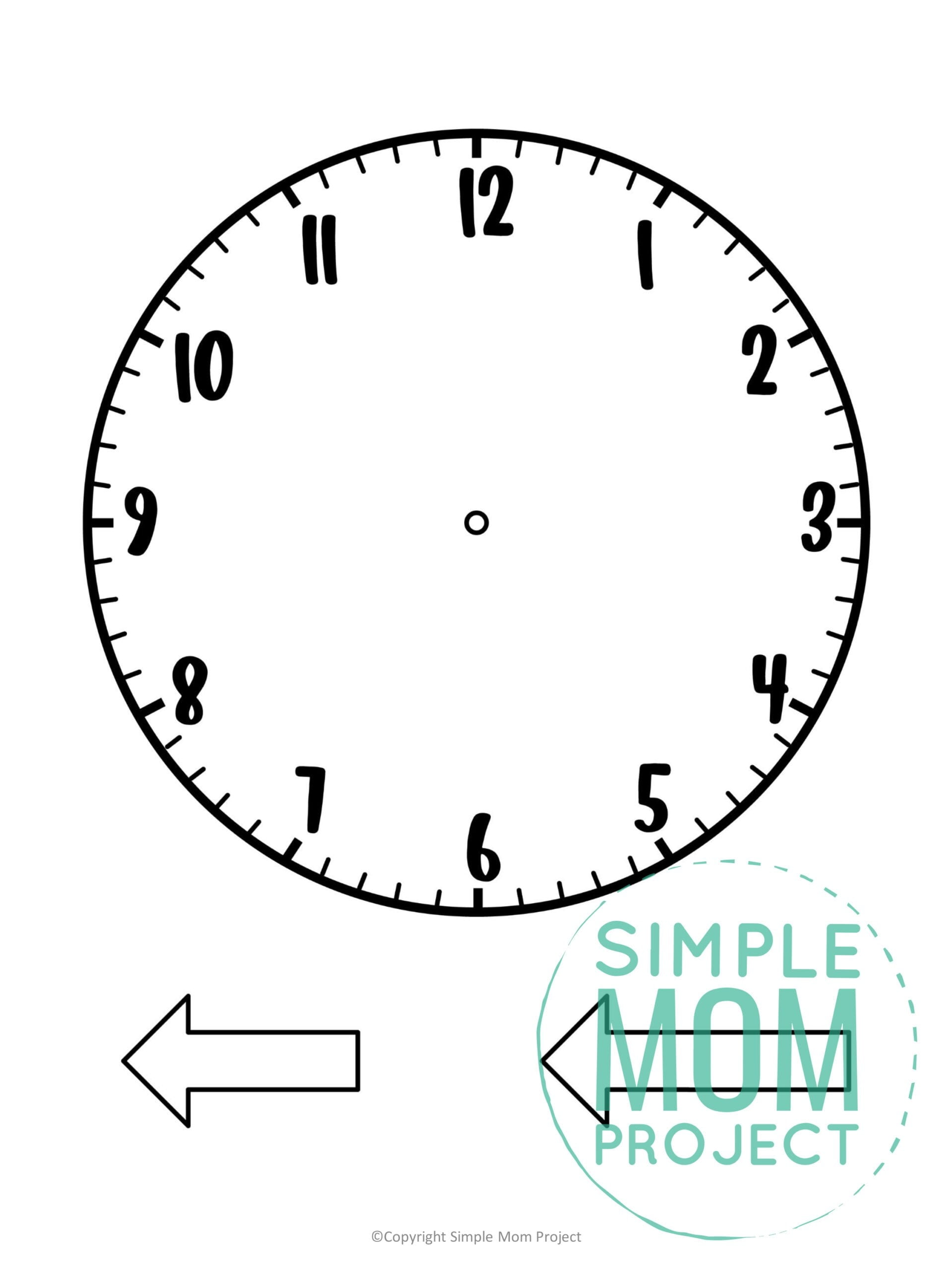 Free Printable Clock Template