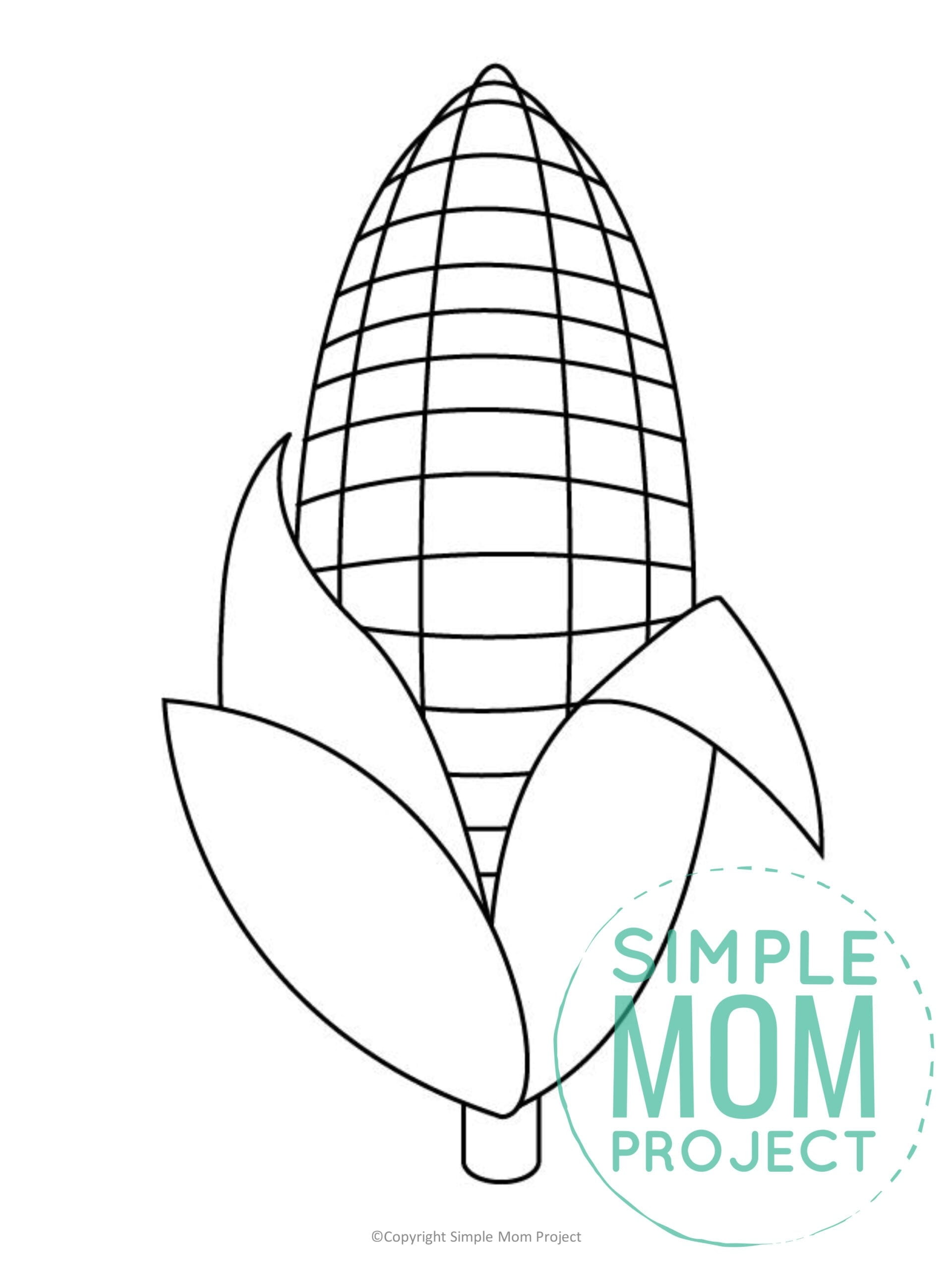 Free Printable Corn Template Simple Mom Project