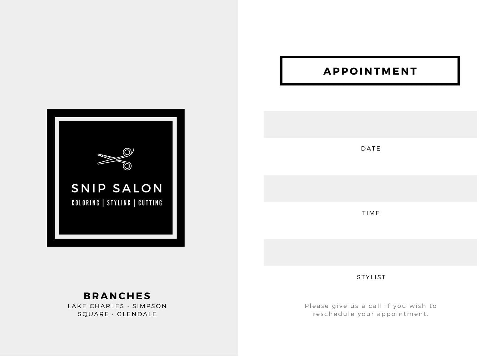 Free Printable Customizable Appointment Card Templates Canva