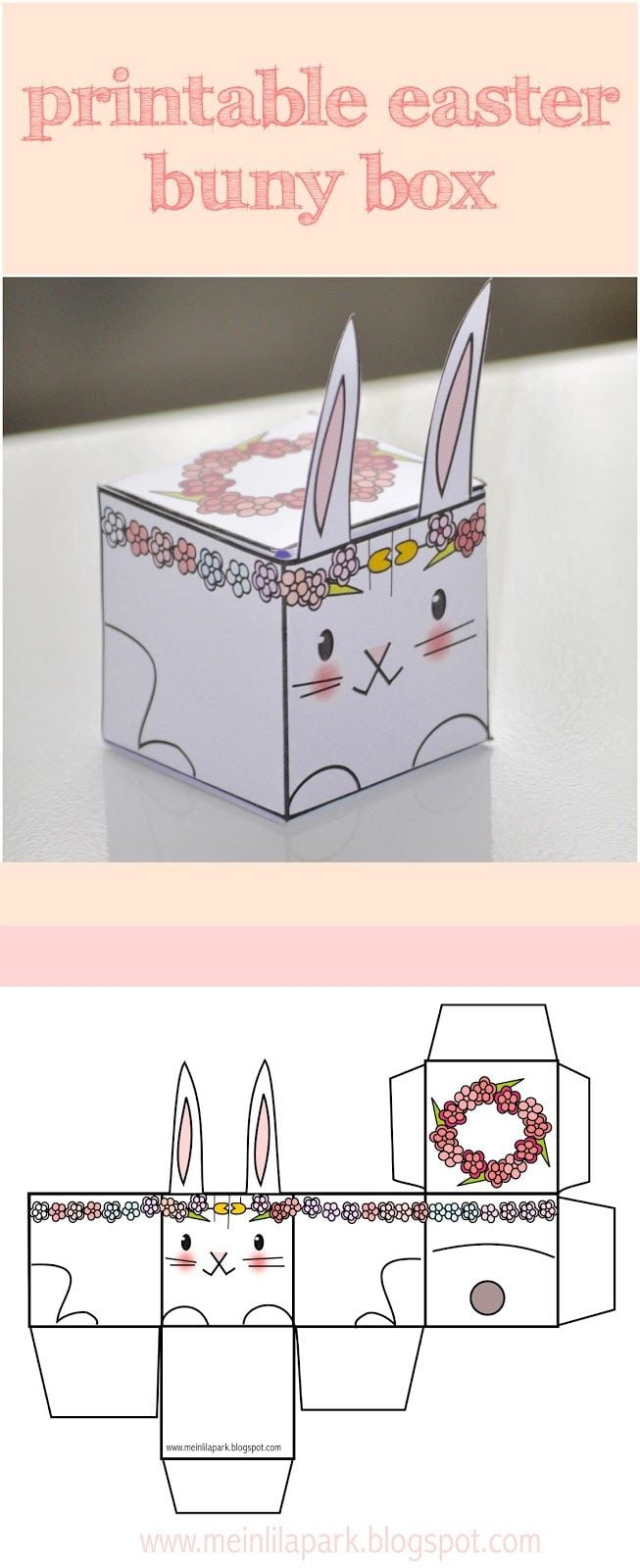 Printable Easter Bunny Box Template