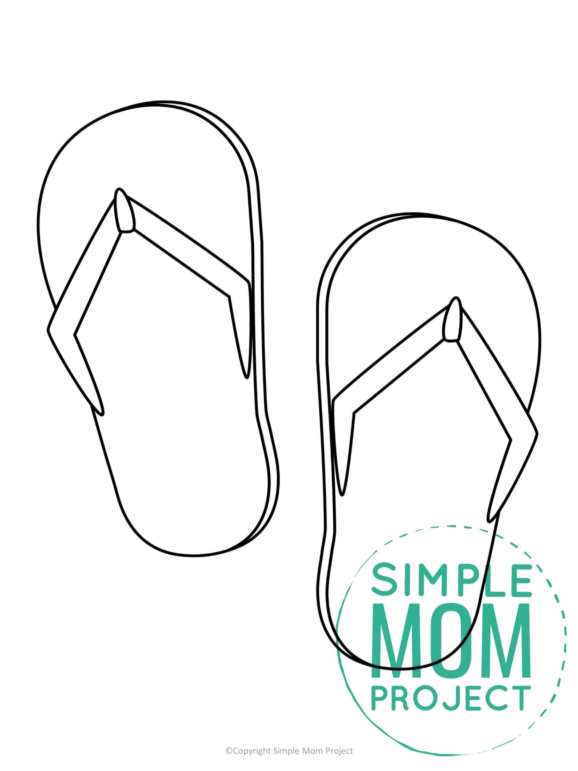 Free Printable Flip Flops Template Simple Mom Project