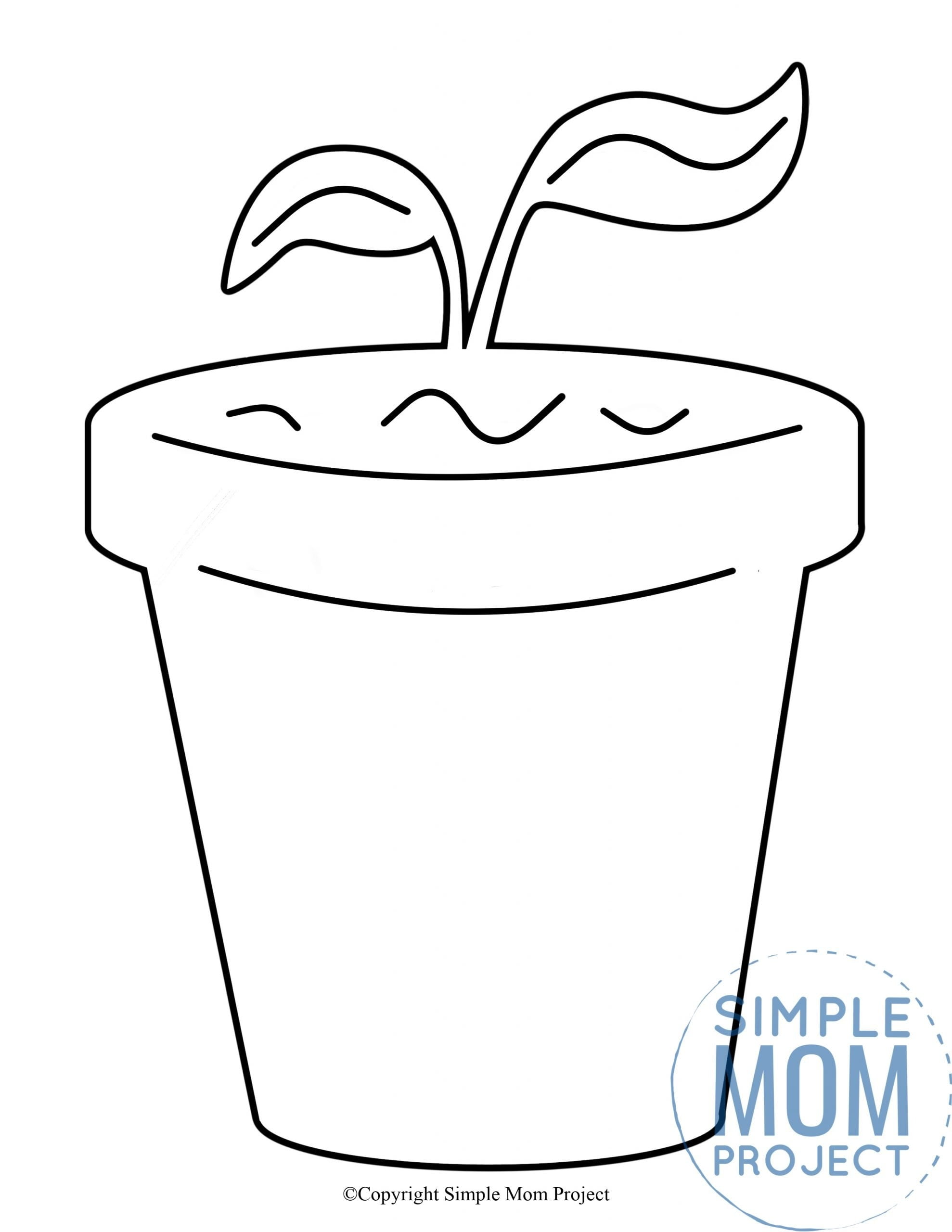 Free Printable Flower Pot Template