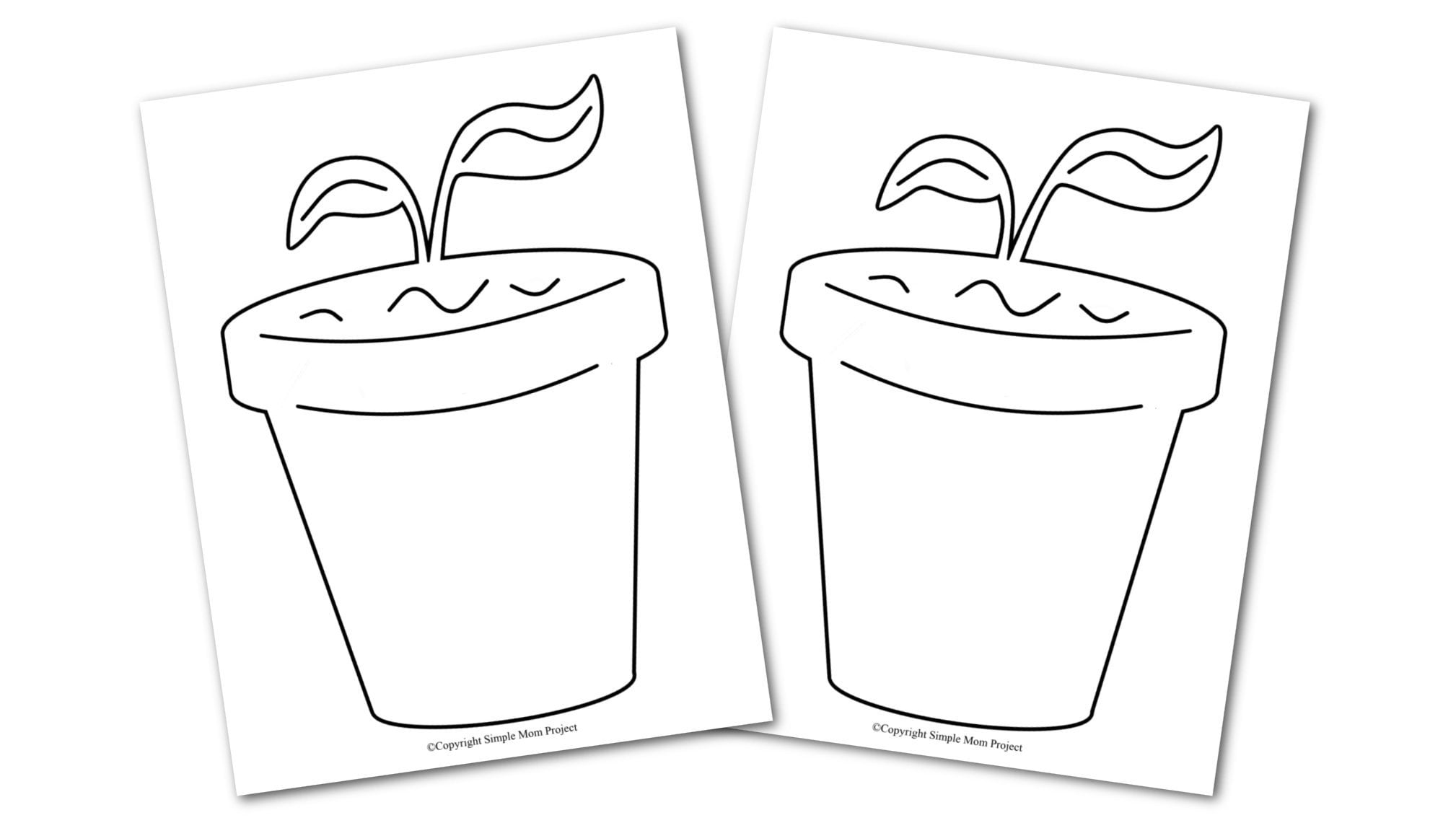 Free Printable Flower Pot Template Simple Mom Project