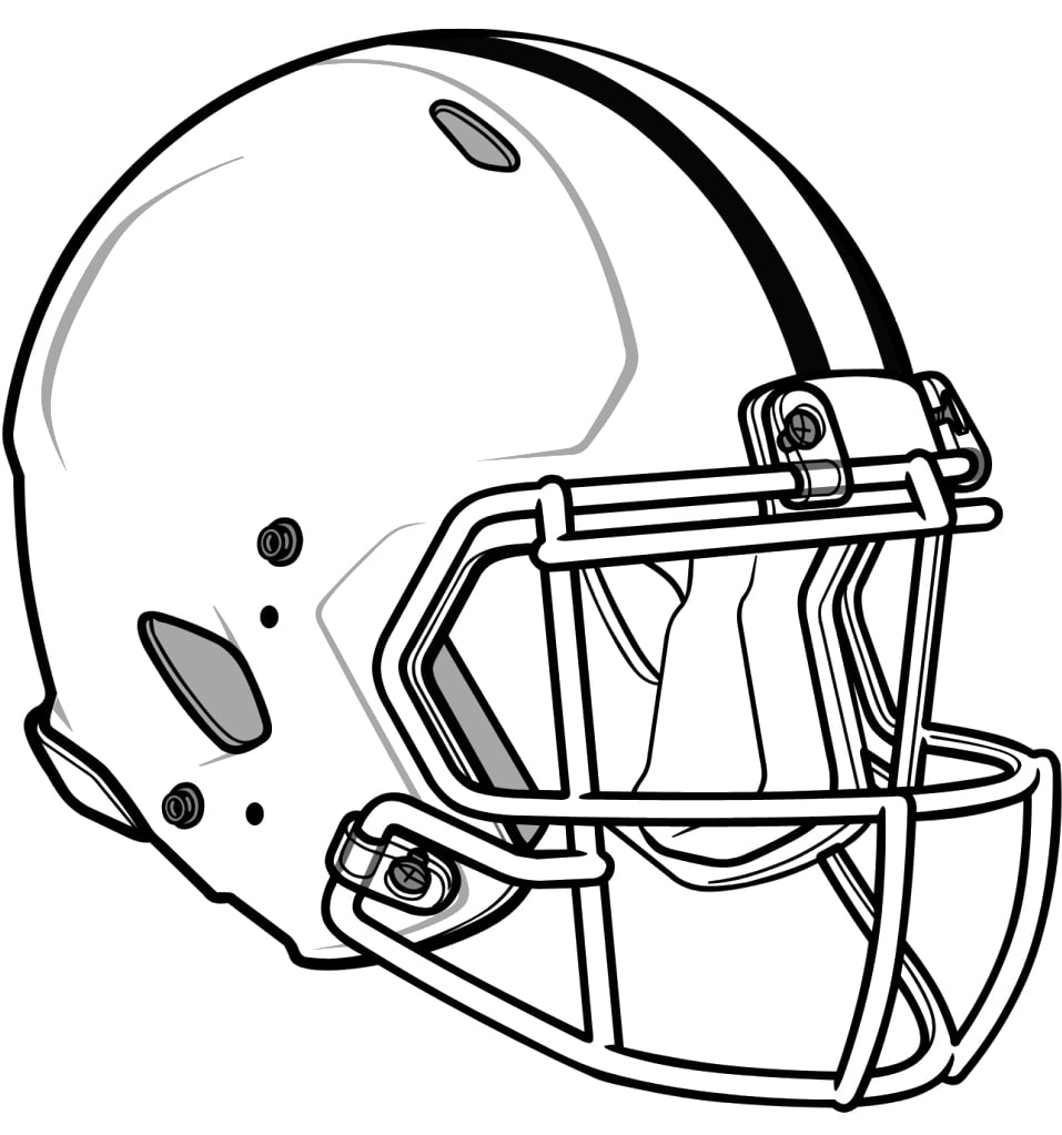 Football Helmet Template Printable