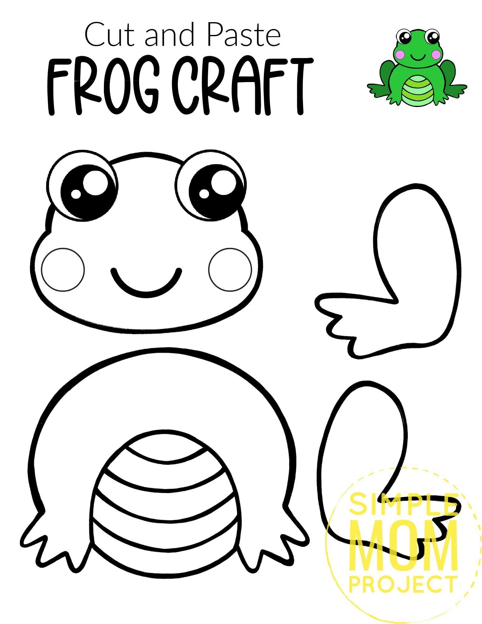 Free Printable Frog Craft Template Simple Mom Project