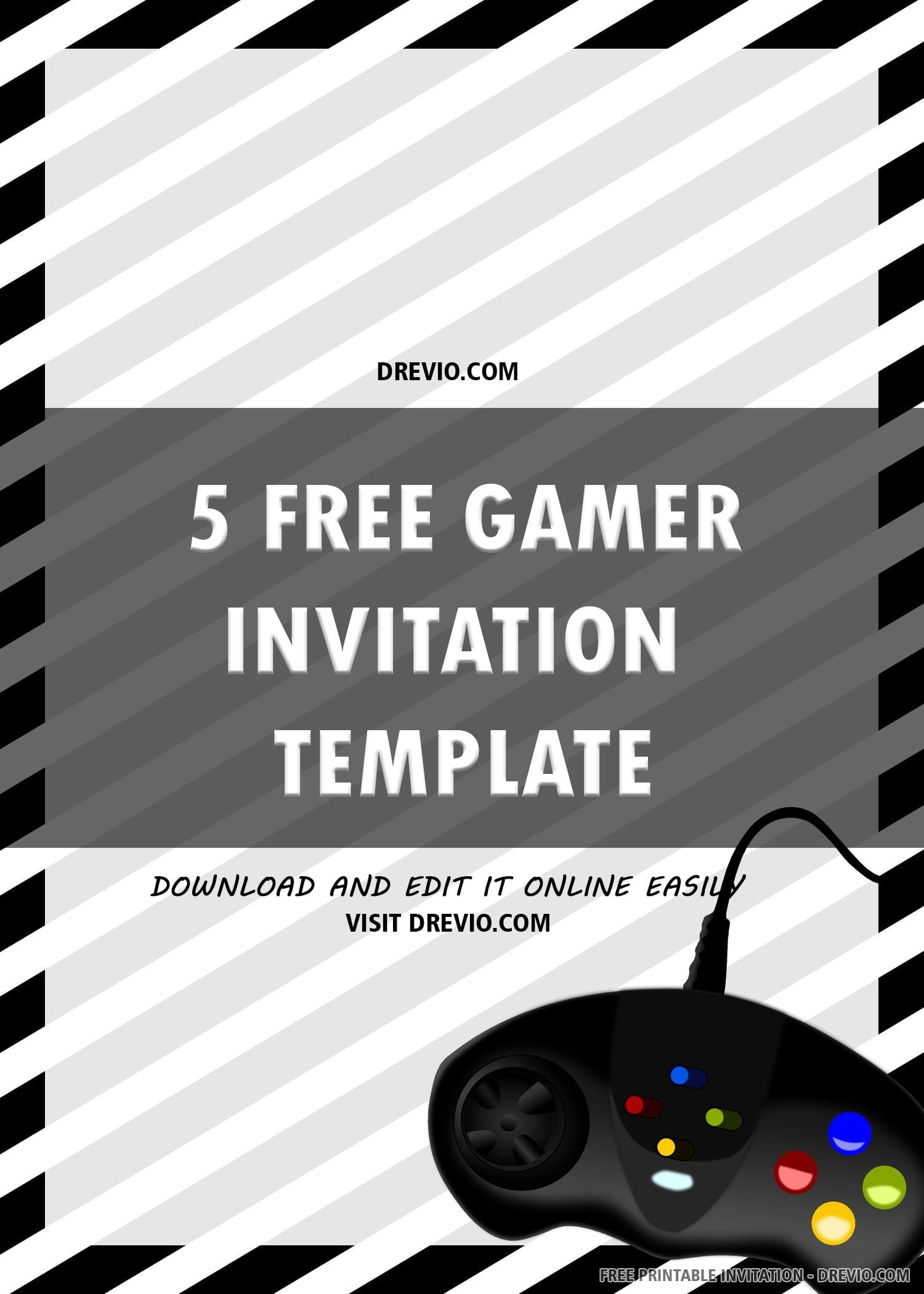 Free Printable Gamer Invitation Templates Free Printable Games Free Printable Birthday Invitations Printable Birthday Invitations