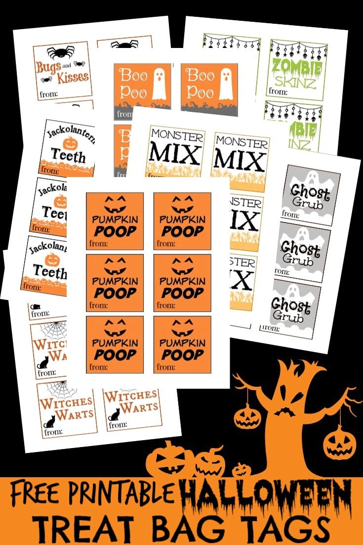 Free Printable Printable Halloween Tags For Goodie Bags