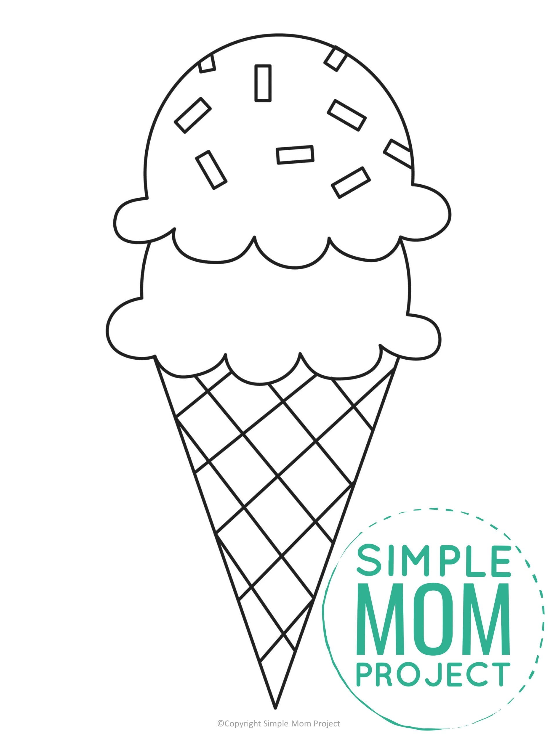 Ice Cream Cone Printable Template
