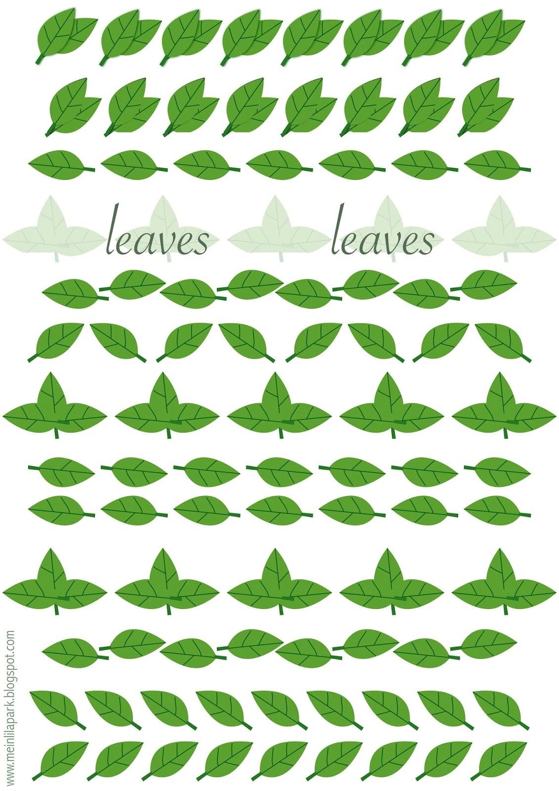 Free Printable Leaves Border Sheet Ausdruckbare Schmuckborder Freebie Printable Leaves Leaf Printables Paper Flowers