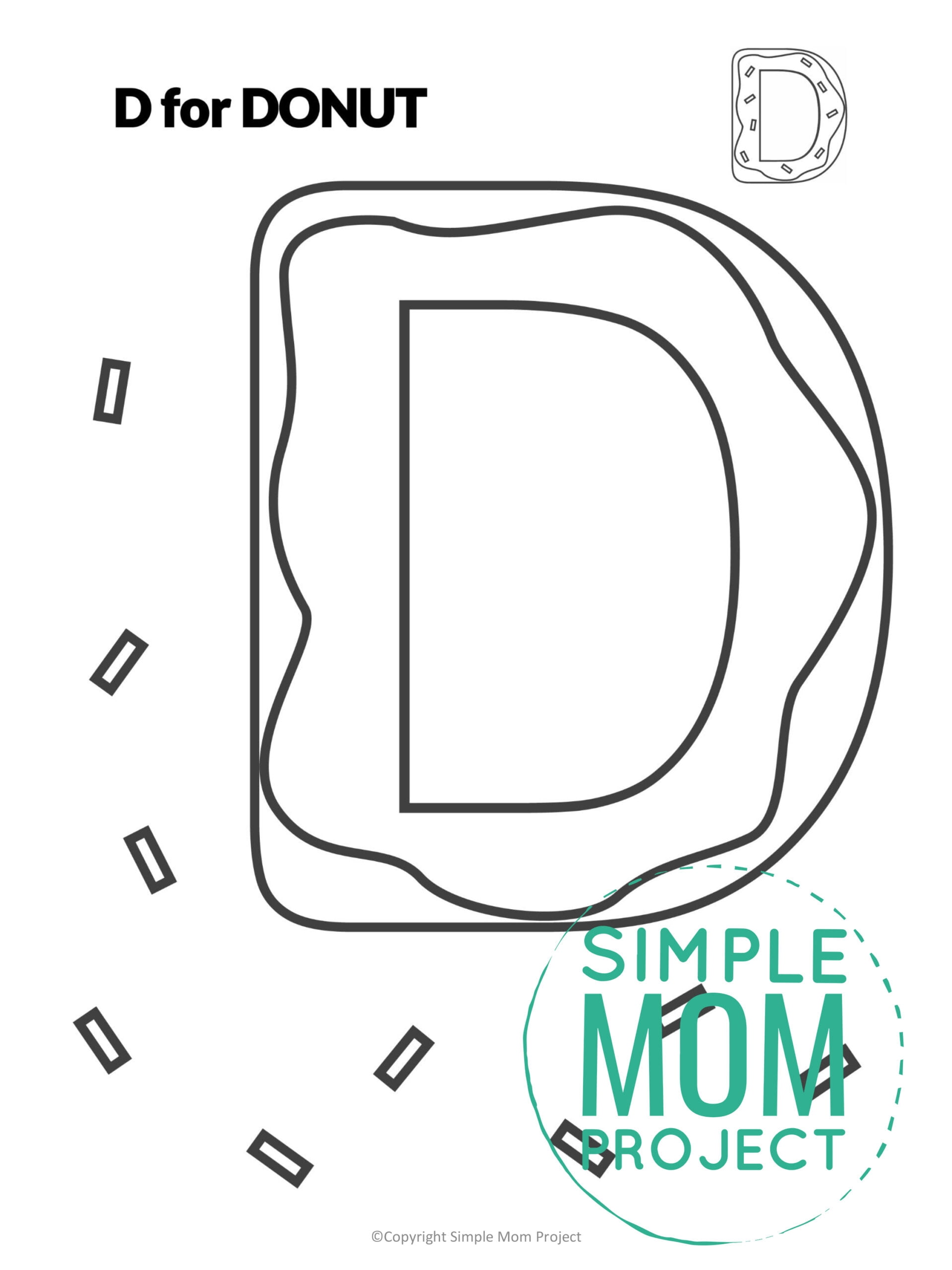 Free Printable Letter D Craft Template Simple Mom Project