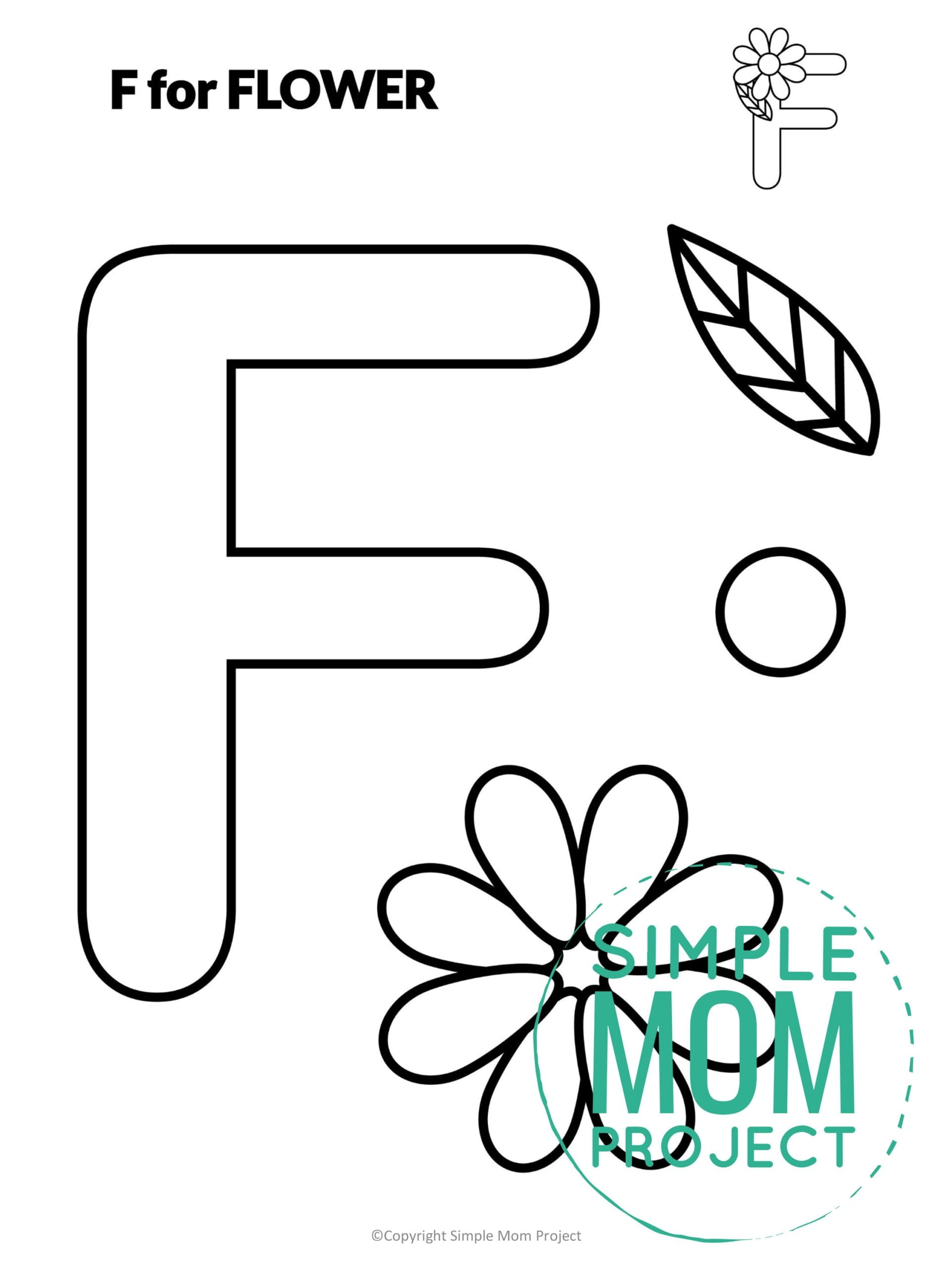 Letter F Template Printable