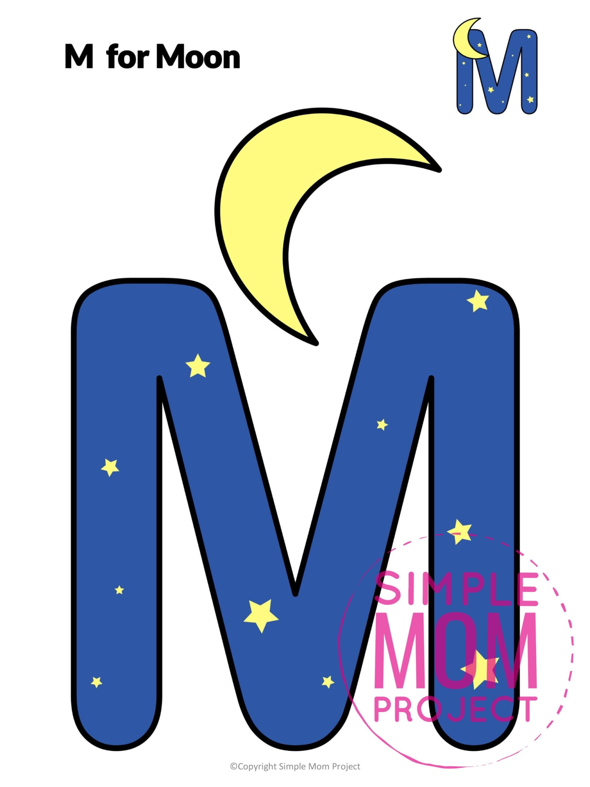 Letter M Printable Template