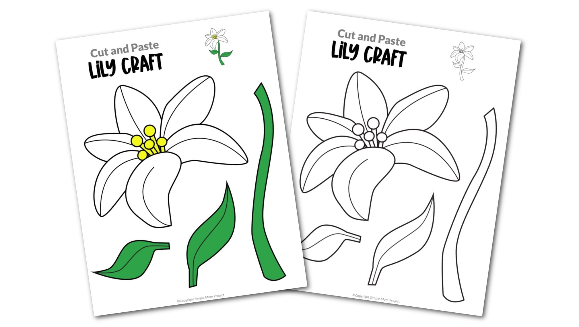 Free Printable Lily Craft Template Simple Mom Project