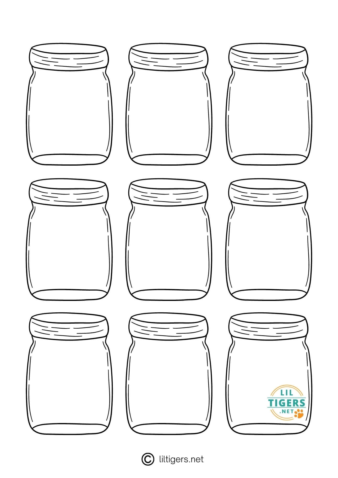 Printable Mason Jar Template