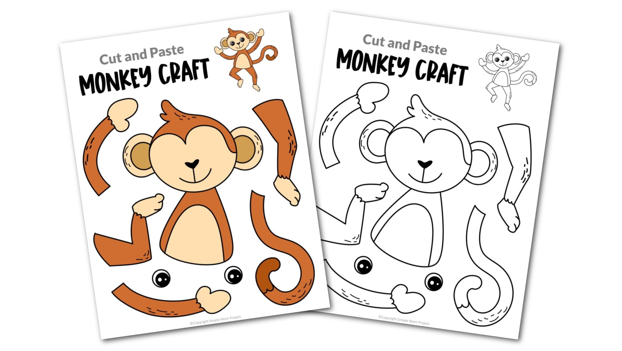 Printable Monkey Craft Template