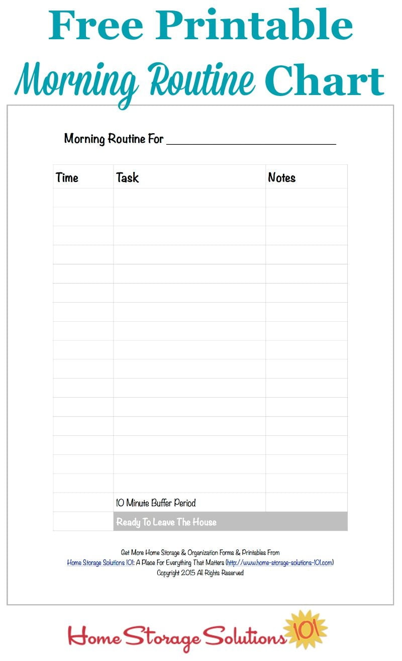 Free Printable Morning Routine Chart Plus How To Use It 