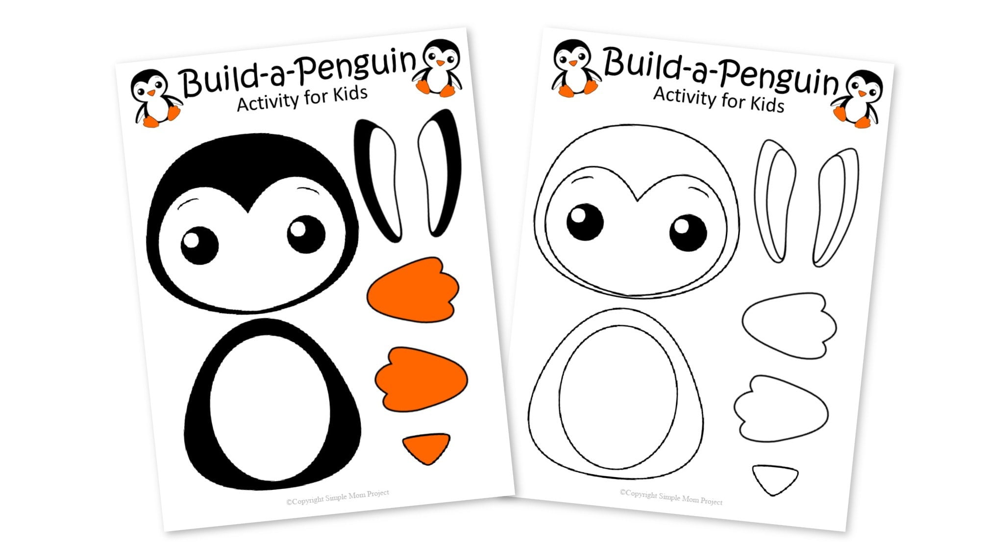 Printable Cut Out Penguin Template