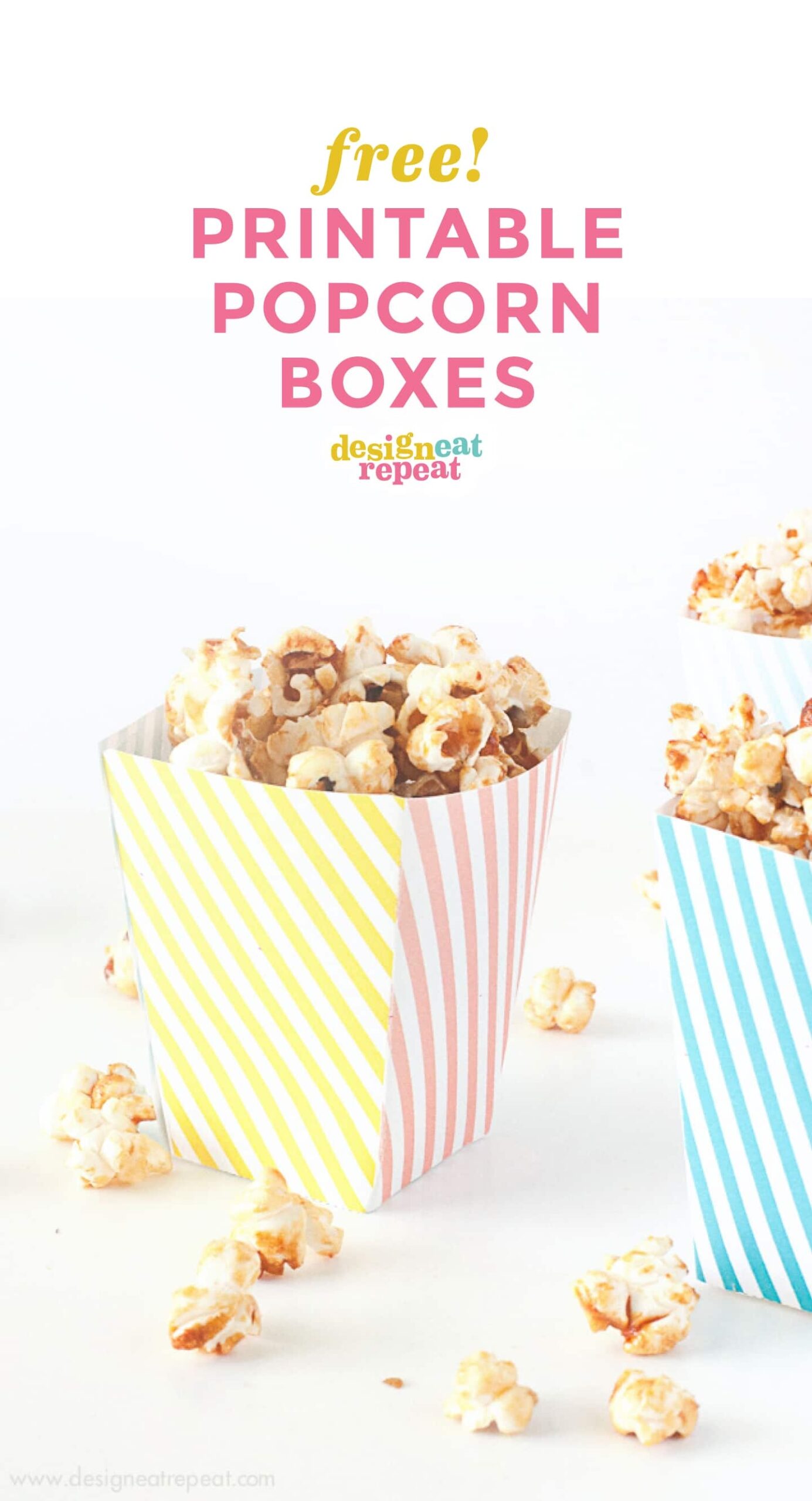 Popcorn Box Printable Template Pdf