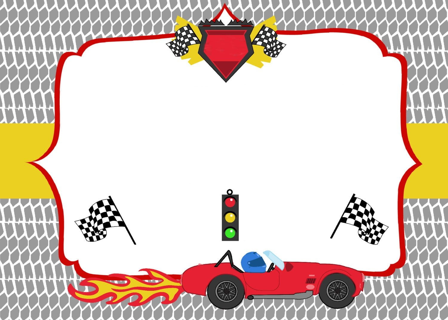 Editable Free Printable Race Car Templates